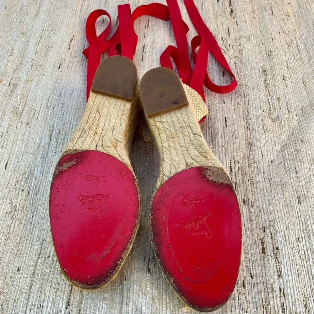 Christian Louboutin “Trash” Wedge Espadrilles Sandal